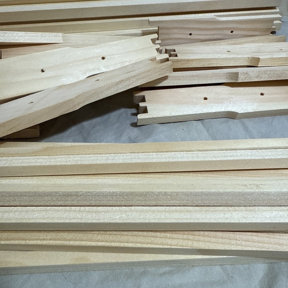 6 1/4in Medium Unassembled Honey Bee Frame Wedge Top Split Bottom 10pack For Wax
