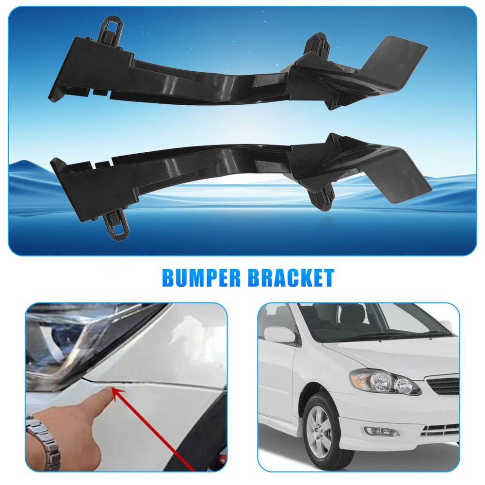 For  Toyota Corolla 2003-2008 Front Bumper Support Bracket 2PCS Set