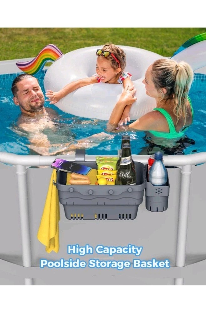 Poolside Storage Basket Above Ground Pools Above Ground Pool Box S