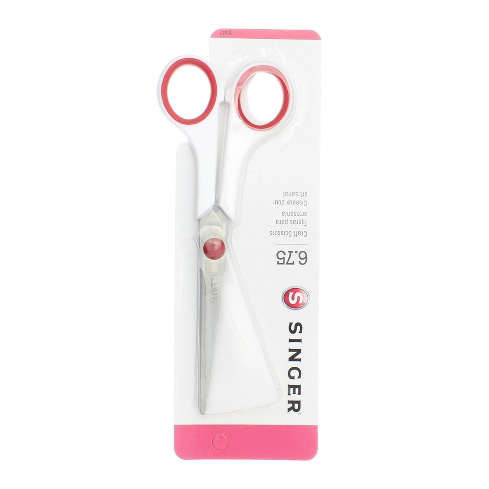 6 Pack Singer Craft Scissors Craft Scissors, White & Red