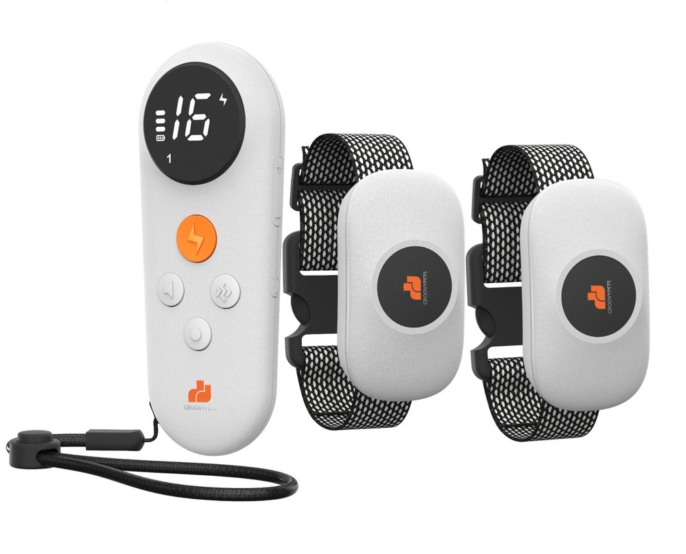 White 550 YD Remote  2 Small Medium Large Dog Training Shock Collar Bark Trainer