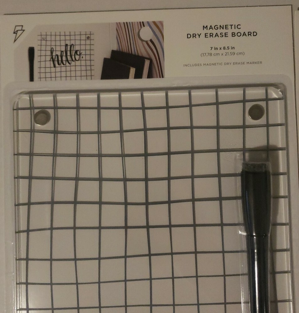 2 pack Acrylic locker white board