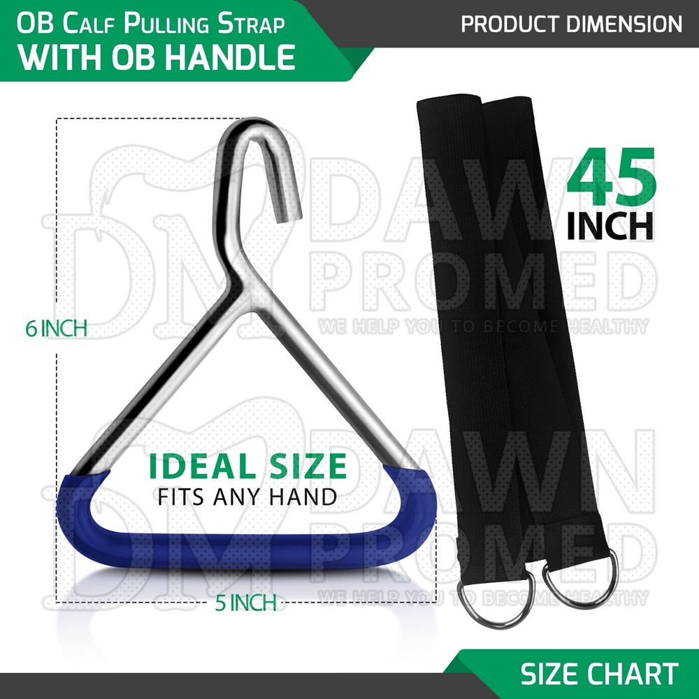 Nylon Calf Pulling Strap 45" With OB Handle For Aid in Cattle Difficult Births