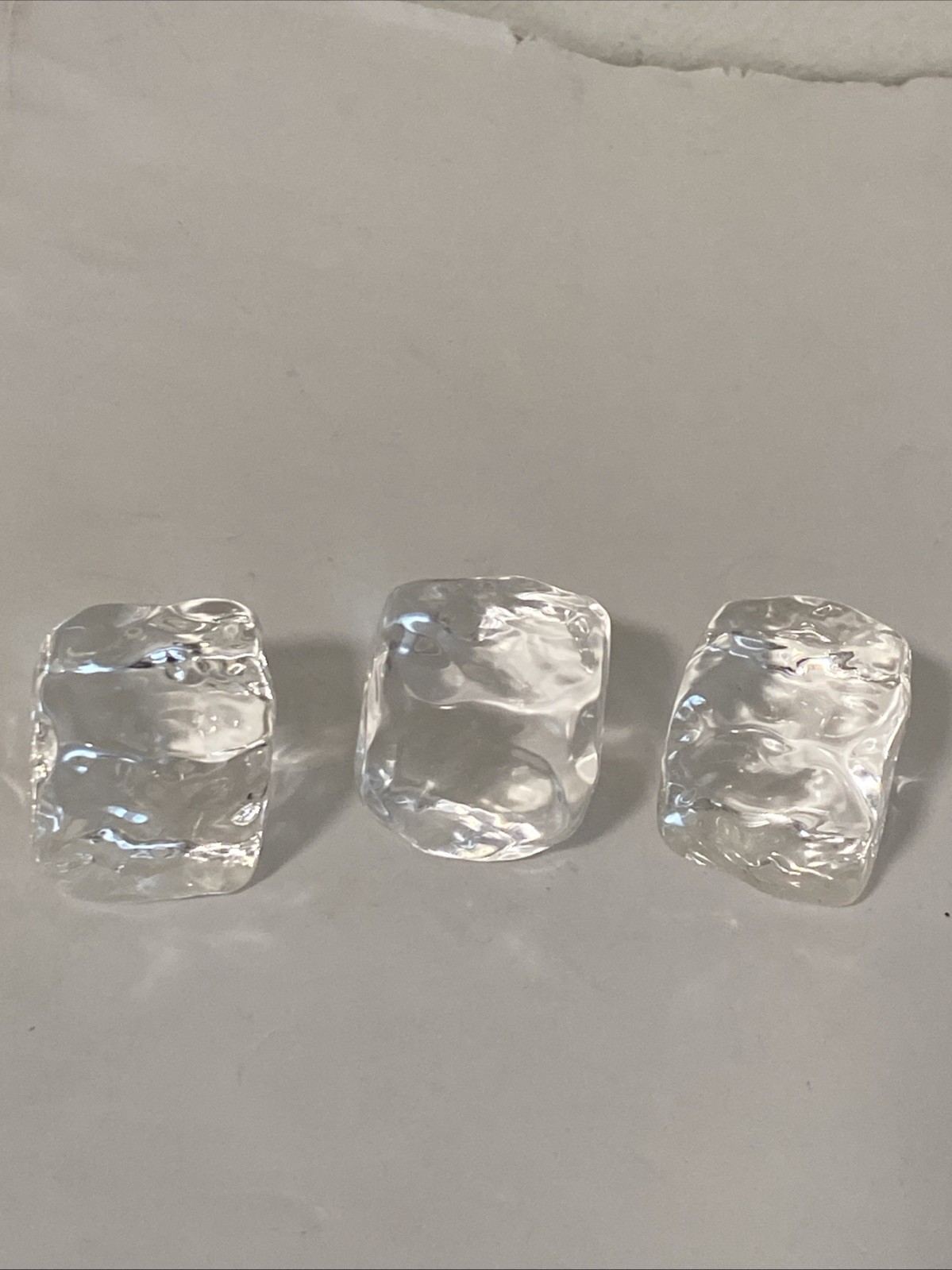 Trengove Studios Acrylic Ice Cubes Lot Of 3