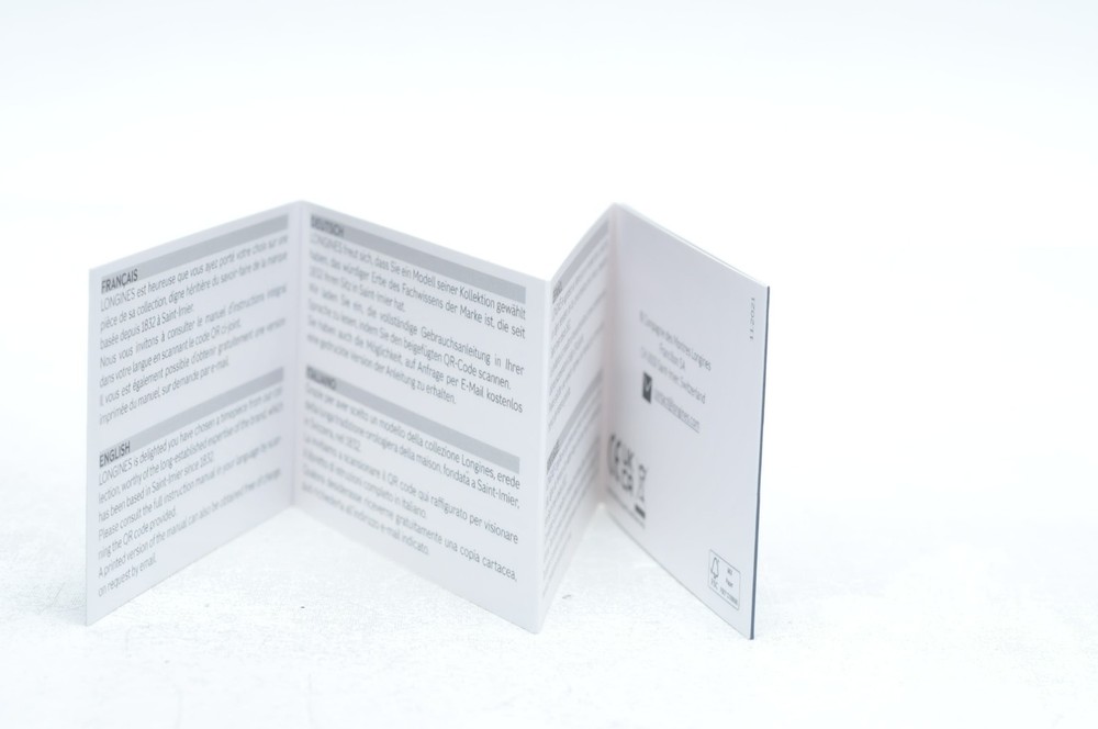 Longines Mini Instruction Booklet Manual Multilanguage