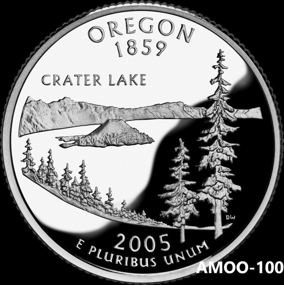 2005 S Silver Proof OREGON State Quarter 90% Silver