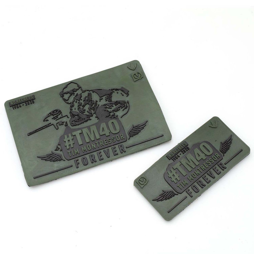 Virtue Paintball Rubber Patch - Tim Montressor #TM40 Forever - 2 Pack - Olive