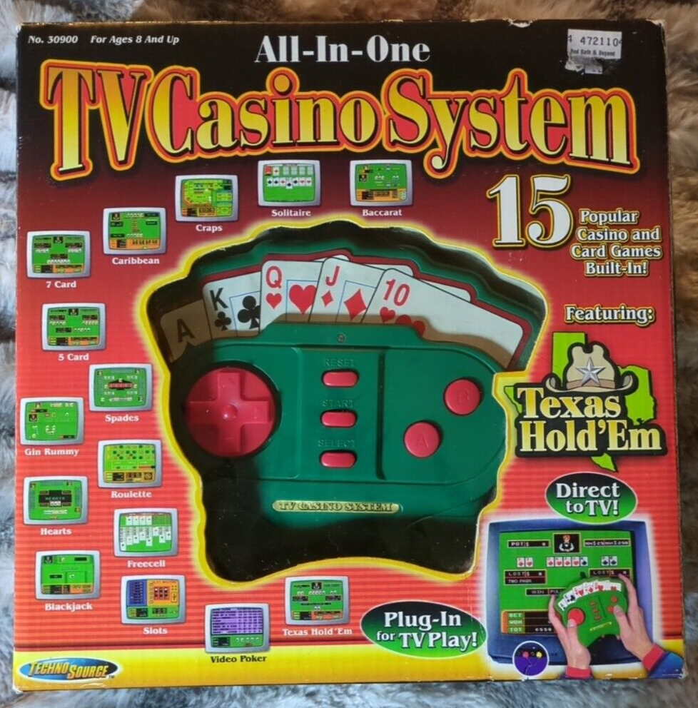 Techno Source All-in-One TV Casino System Plug-In Play 15 Games (2004) EUC