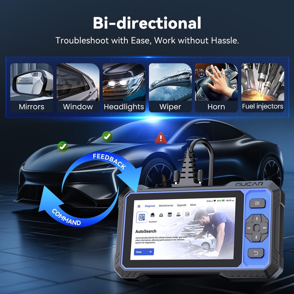 MUCAR 682 Car Diagnostic Tool OBD2 Scanner FULL SYSTEM Bidirectional 20+Services