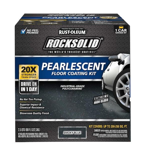 Rust-Oleum 306328 RockSolid 128 Fl Oz Smoky Blue Pearlescent Floor Coating Kit