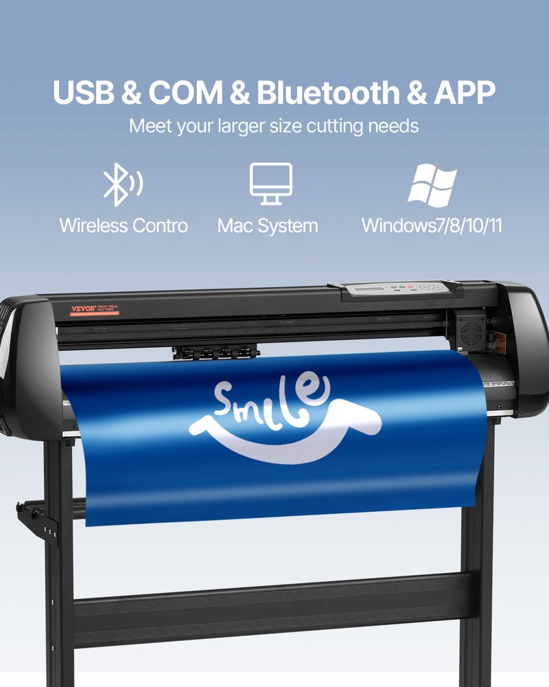 VEVOR Vinyl Cutter Machine Cutting Plotter 34in Bluetooth SignMaster Kit Bundle