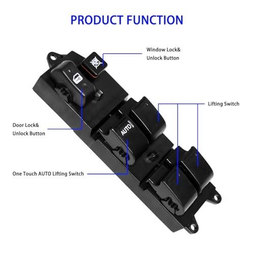 Left Front Driver Side Power Window Switch Compatible with 1998-1999 Toyota