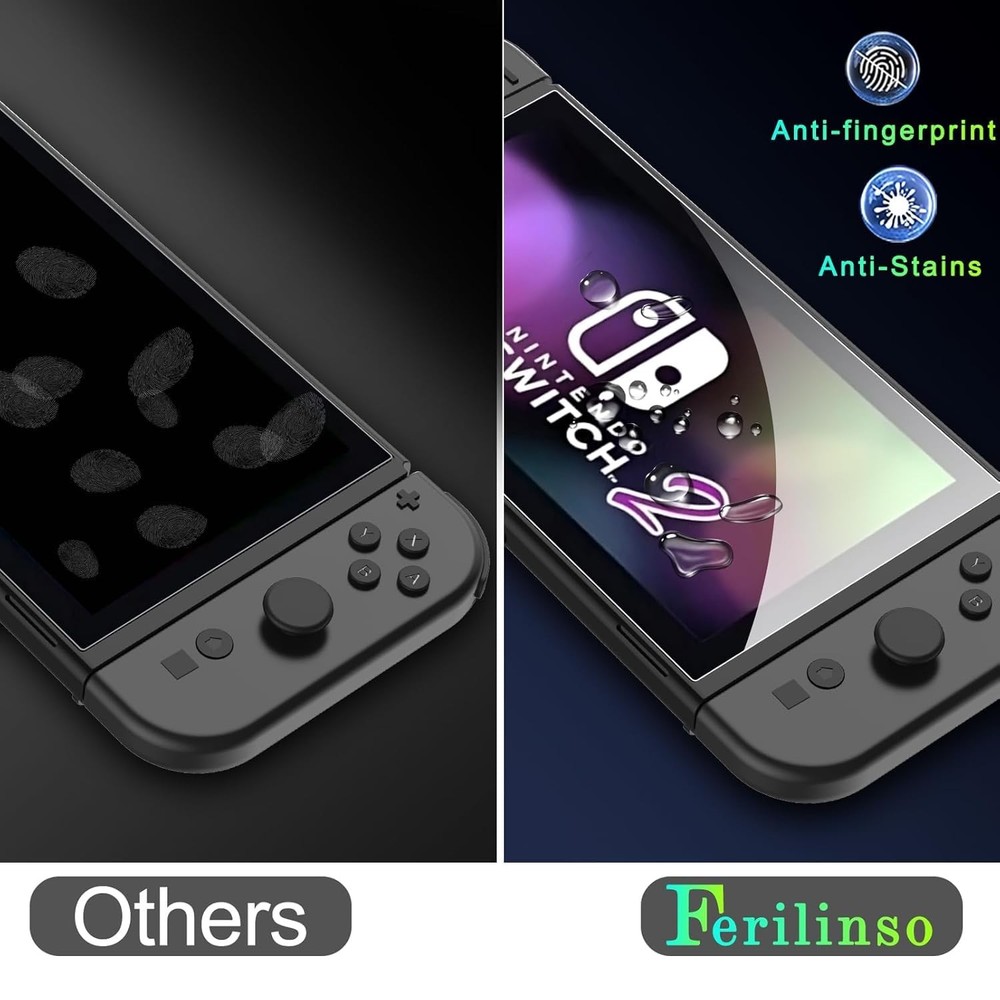 Ferilinso [Zero Bubble Install] 4 Pack Tempered Glass Screen Transparent