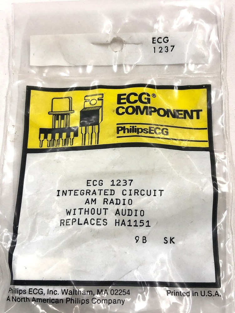 ECG1237, AM Receiver Subsystem IC Without Audio Stage ~ 14 Pin DIP (NTE1237)