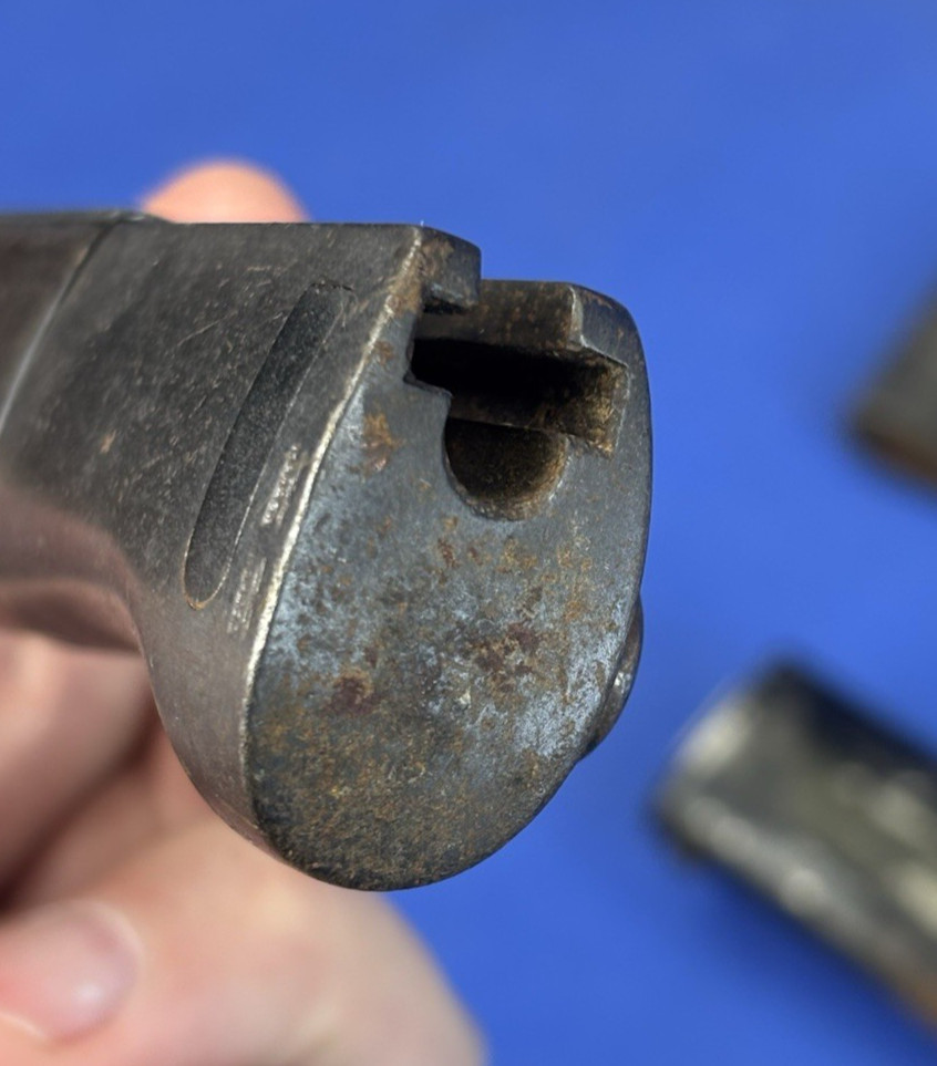 Vintage 1940 German WWII E. Pack & Sohn Bayonet & Scabbard Matching Number Frog