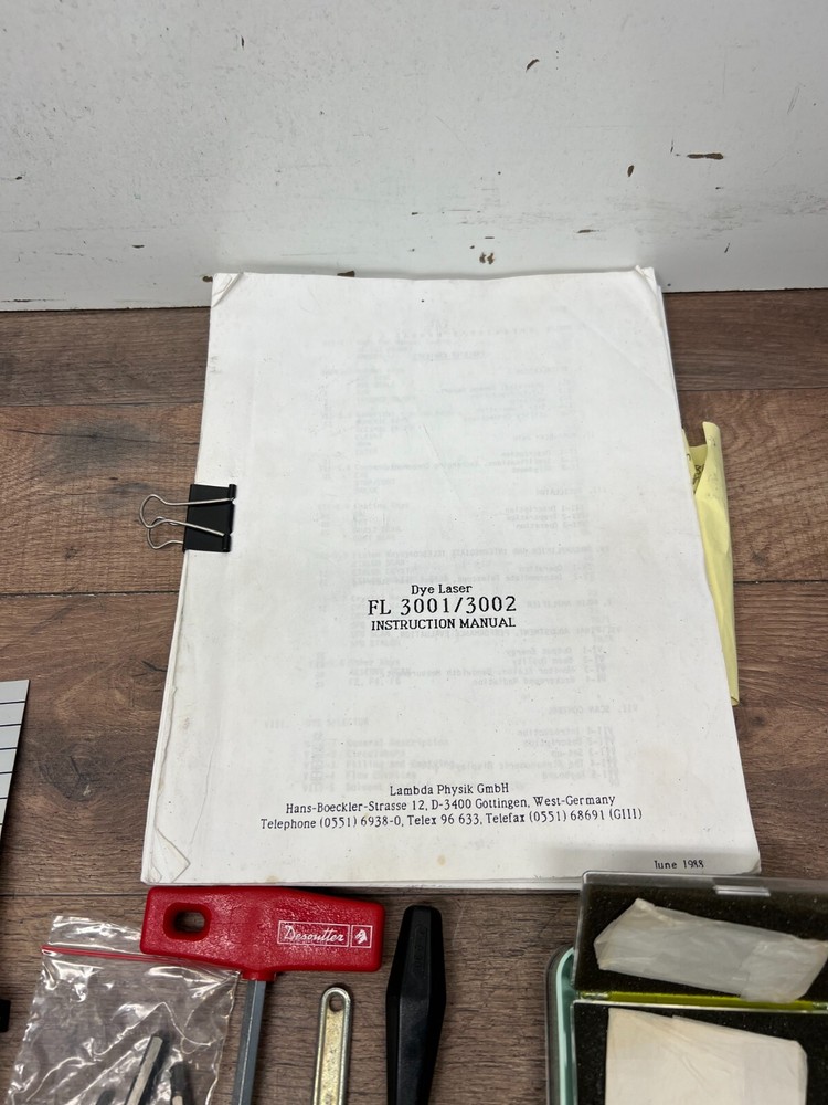 Lambda Physik Dye Laser Toolkit