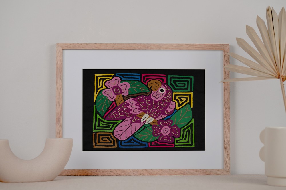 Purple Parrot Bird Mola