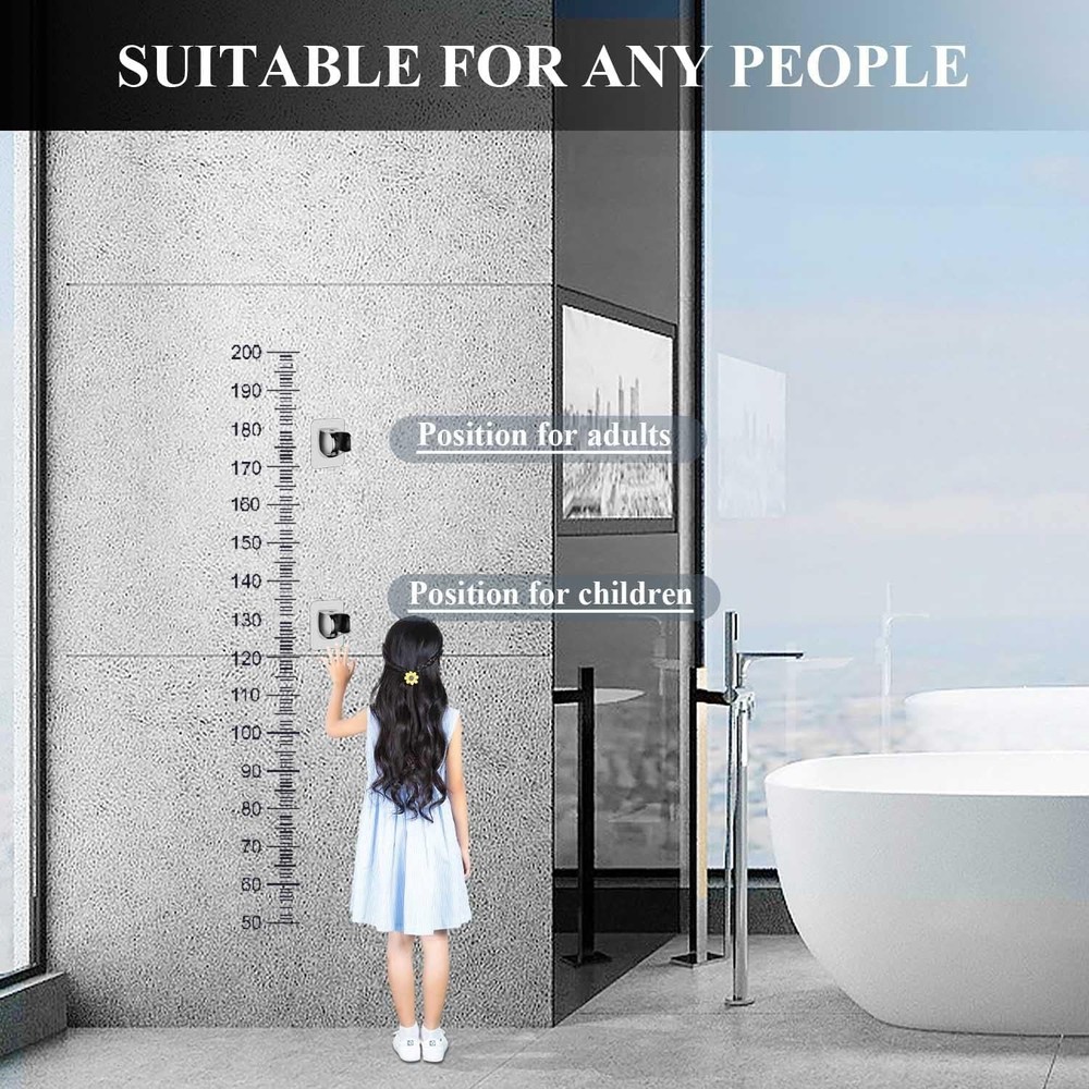 Wall Mount Adhesive Shower Head Holder Adjustable Handheld Shower Hose Bracket