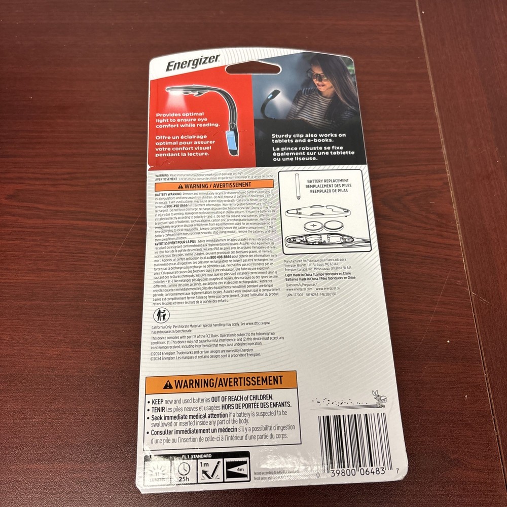Energizer Flexible LED Clip Book Light