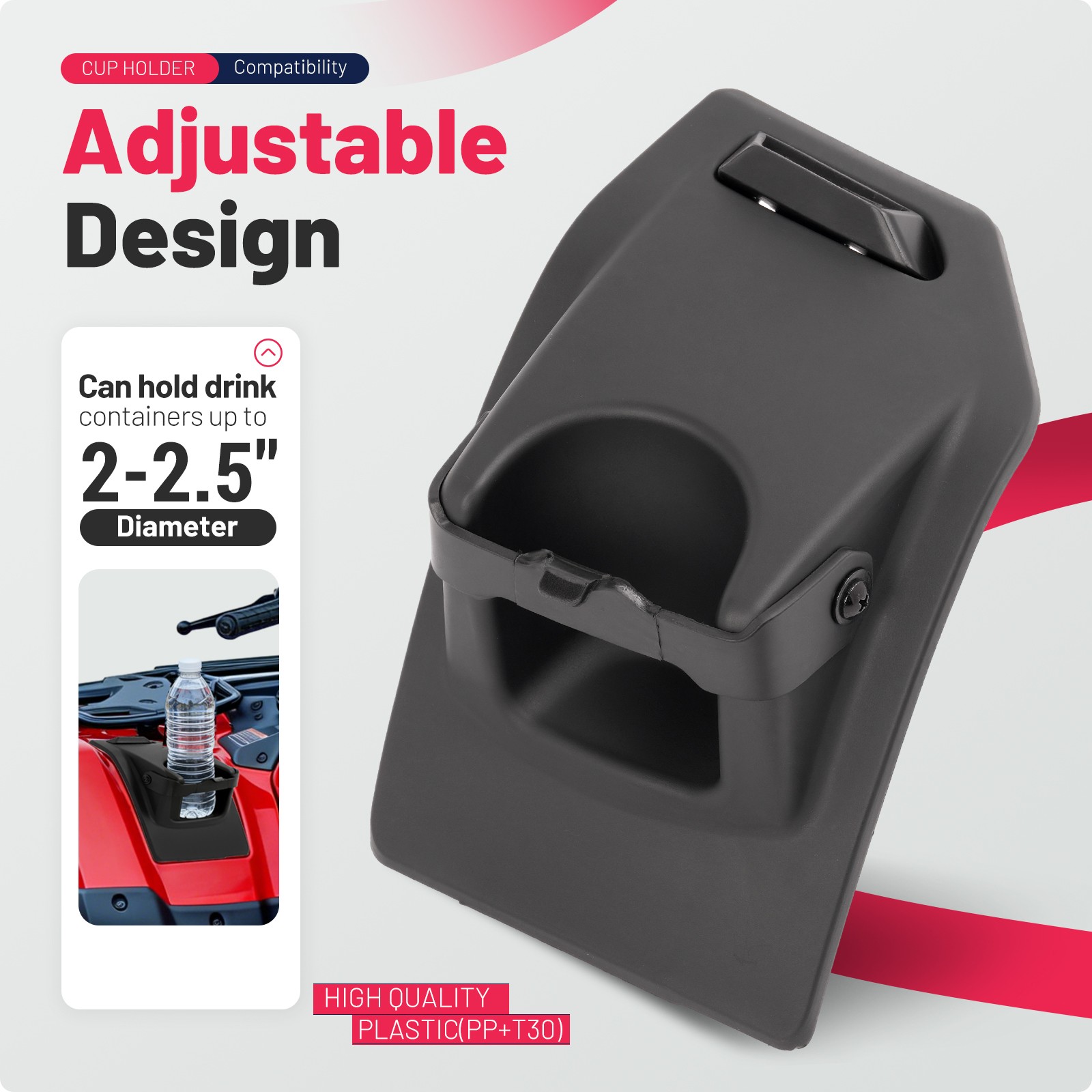 For 2014-2025 2015 16 Honda Foreman Rubicon ATV Fender Cup Holder #0SC38-HR5-A00