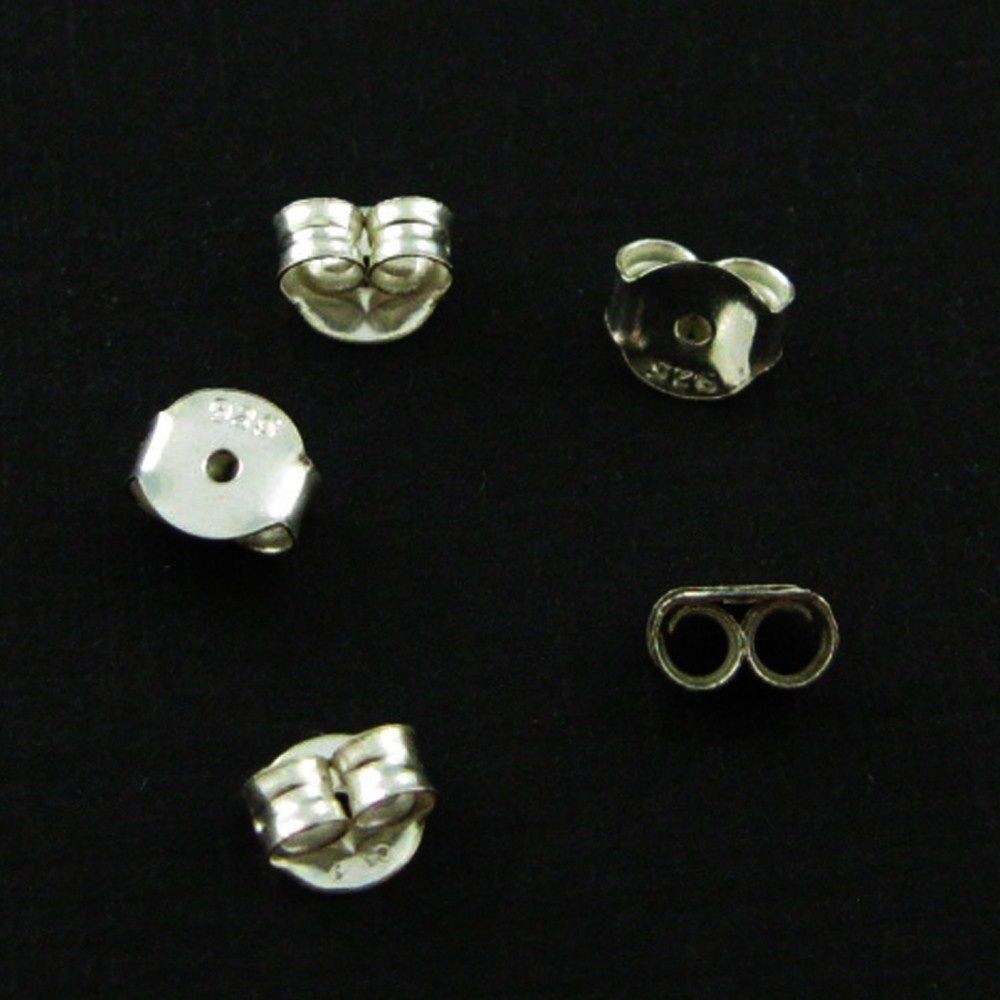 Sterling Silver Butterfly Earring Post Backs Earnuts (5 pairs )