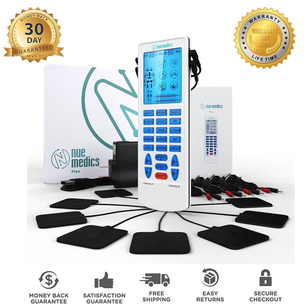 Tens Unit Muscle Stimulator Electro Pulse Massager Full Body 4 Channel Device