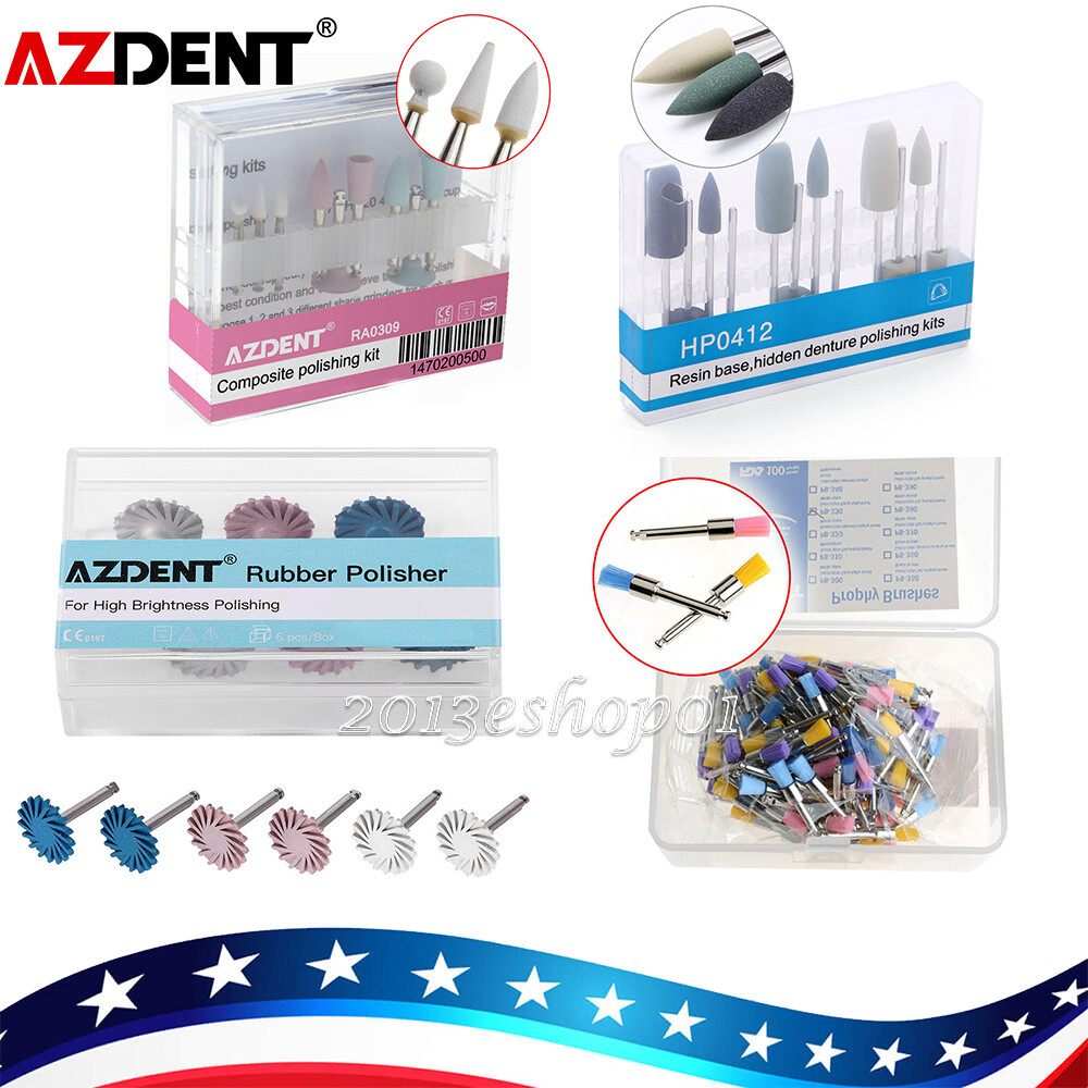 AZDENT Dental Burs Polishers Composite Polishing kit for Low-Speed Contra Angle