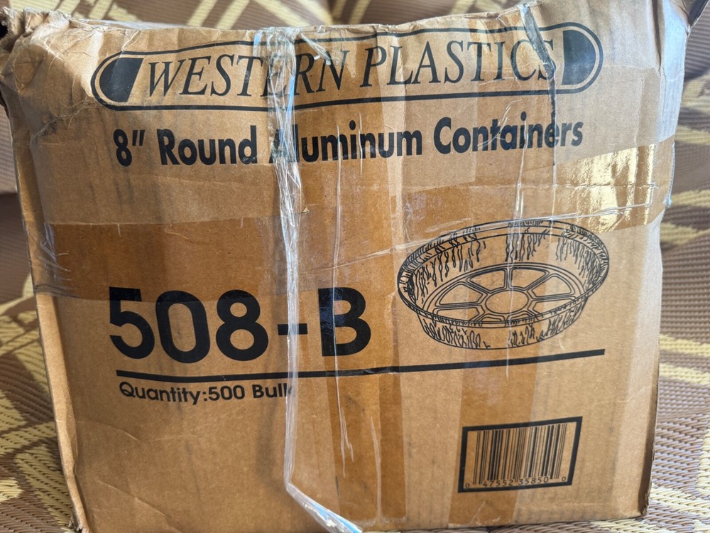 Western Plastics 508-B Foil Container 8" Round 500 per Pack