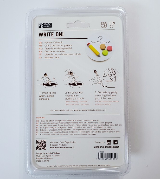 Monkey Business WRITE ON Giant Yellow Pencil Cake Cookie Decorating Baking Tool