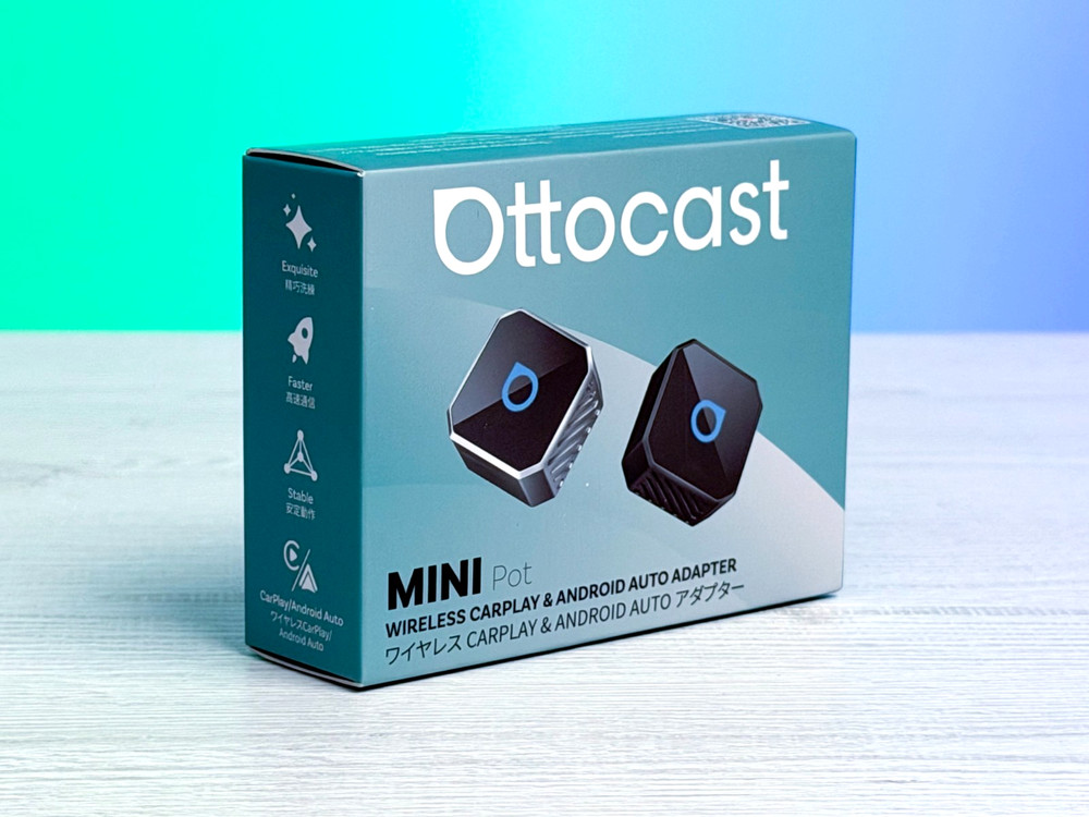 Ottocast Mini Pot USB C 3.0 2 in 1 Wireless Carplay + Android Auto Adapter