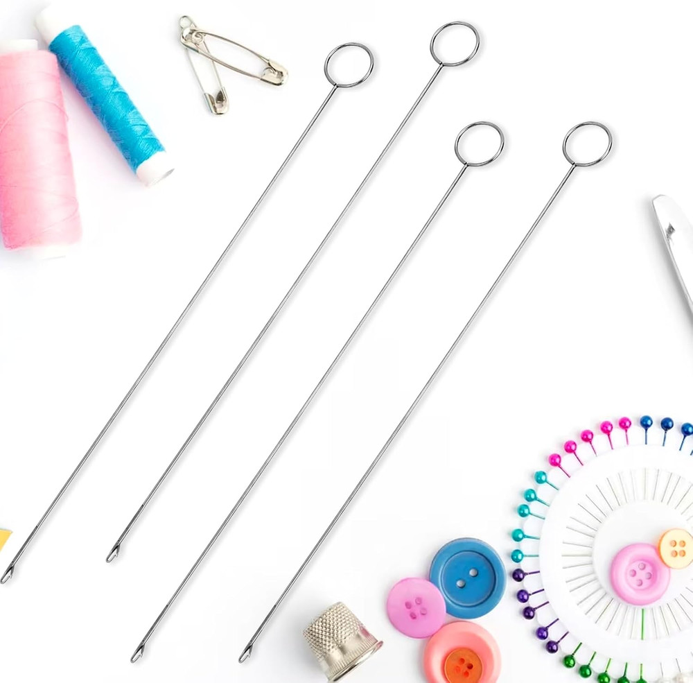 Loop Turner Sewing Tool, 4 Pieces Sewing Loop Turner Hook, Needle Hook,