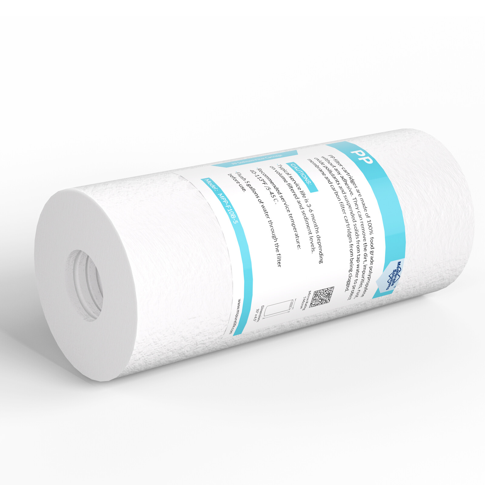 5 Micron 10" x 4.5" Whole House Sediment Water Filter For Big Blue GE GXWH40L RO