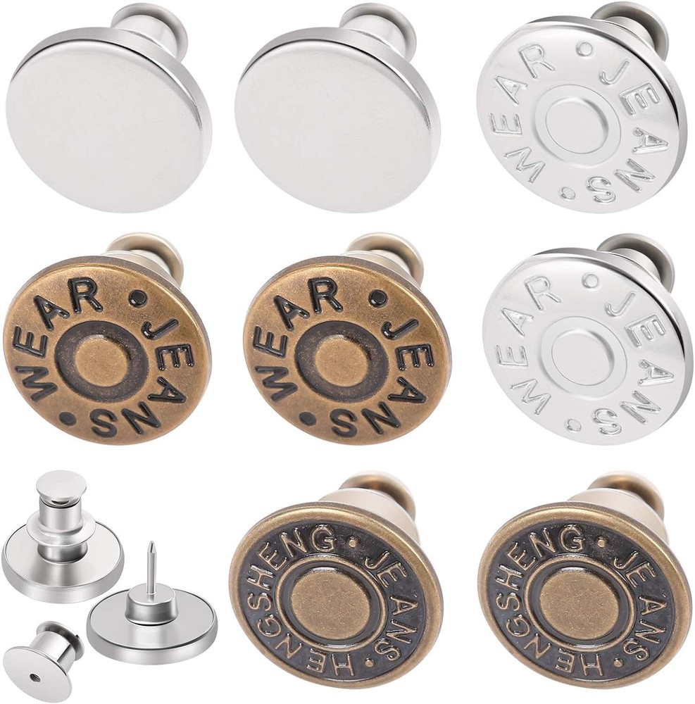 8 Sets Premium Instant Replacement Button Pins - Adjustable - Wide Applications