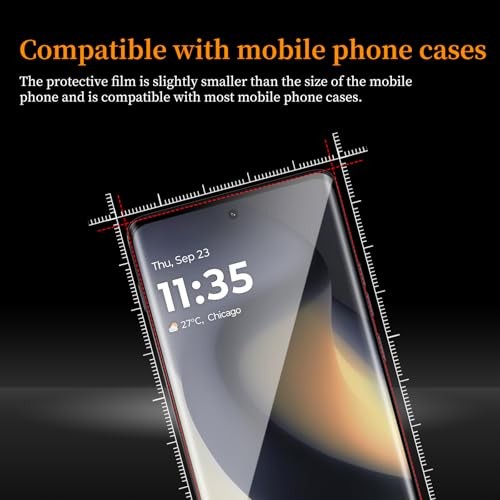 3 Pack Screen Protector for Moto Edge 2024, UltraClear, 9H Hardness, Bubble