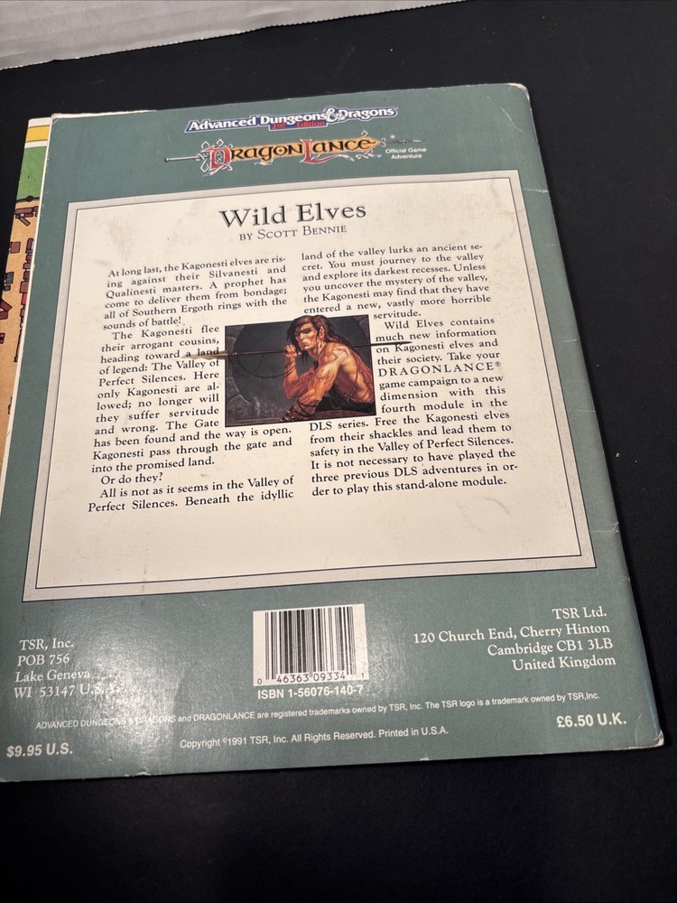 Wild Elves - DLS4 - Advanced Dungeons & Dragons - 9334 - Original Print w/ Map