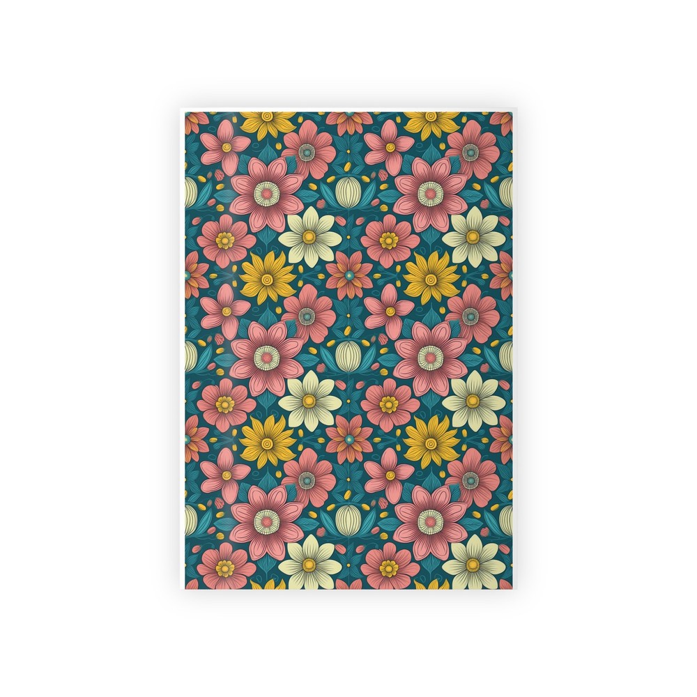 Gift Wrapping Flower Pattern Paper Rolls, 1pc