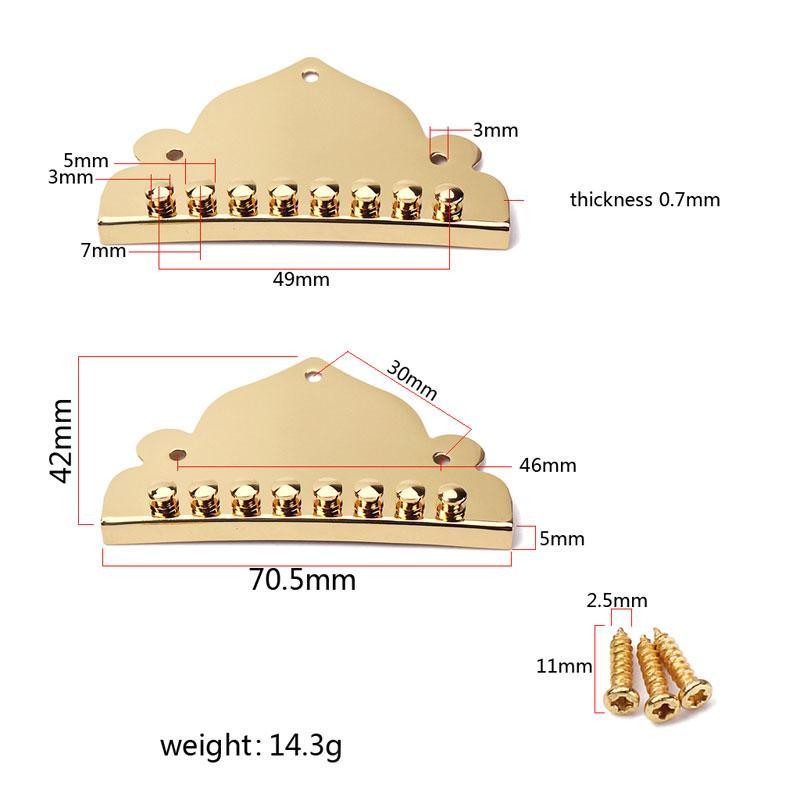 Musical Instrument Accessories Mandolin Tailpiece 8 Strings