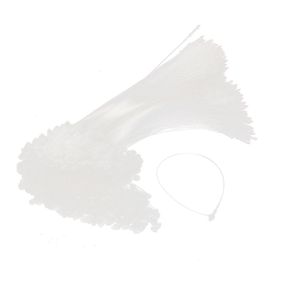 1000 Pcs 7" Snap Lock Pin Security Loop Plastic Tag Fastener