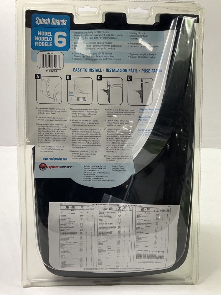Roadsport 6416 Pro Fit Splash Guards Mud Flaps