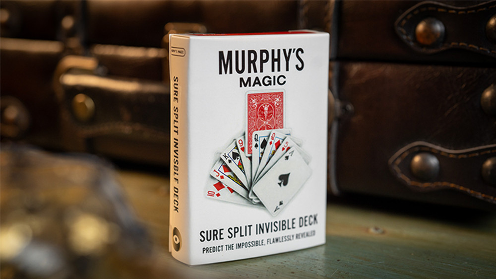 SURE SPLIT Invisible Deck Bicycle (Red) by Murphy's Magic