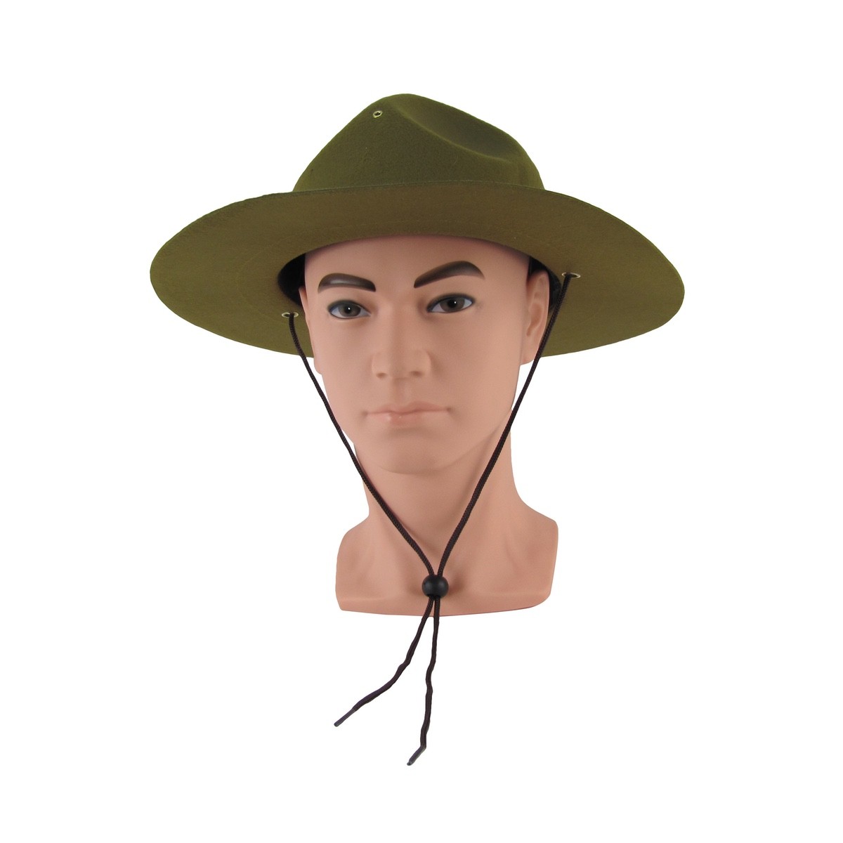 Olive Green Park Forest Ranger Hat Outdoor Cap Adult Trooper Costume Accessory