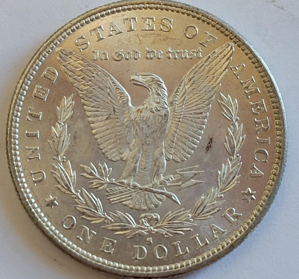 1879 S MORGAN SILVER DOLLAR UNC DETAILS
