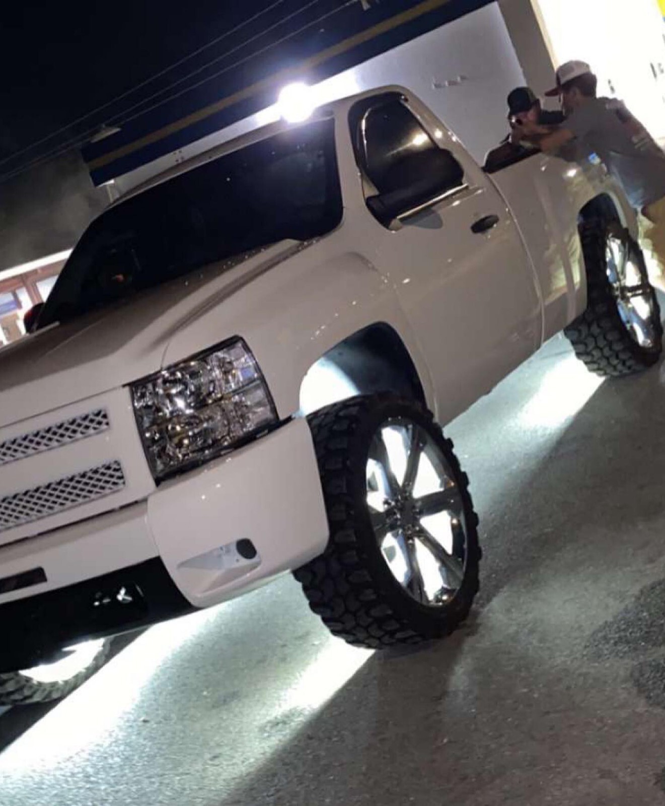 4x 15.5'' White LED Wheel Ring Lights For Truck Car Rim Lights Bluetooth Control