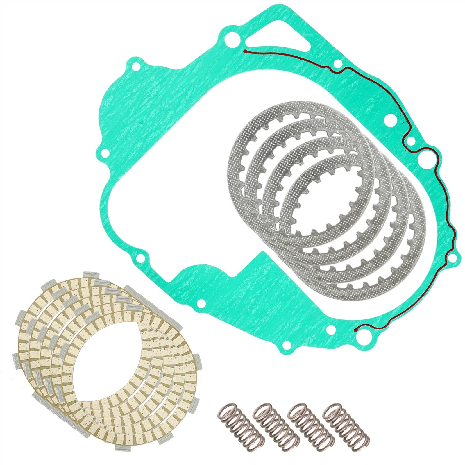 Clutch Friction Steel Plates Gasket fits Yamaha Moto-4 YFM250 1989 1990 1991