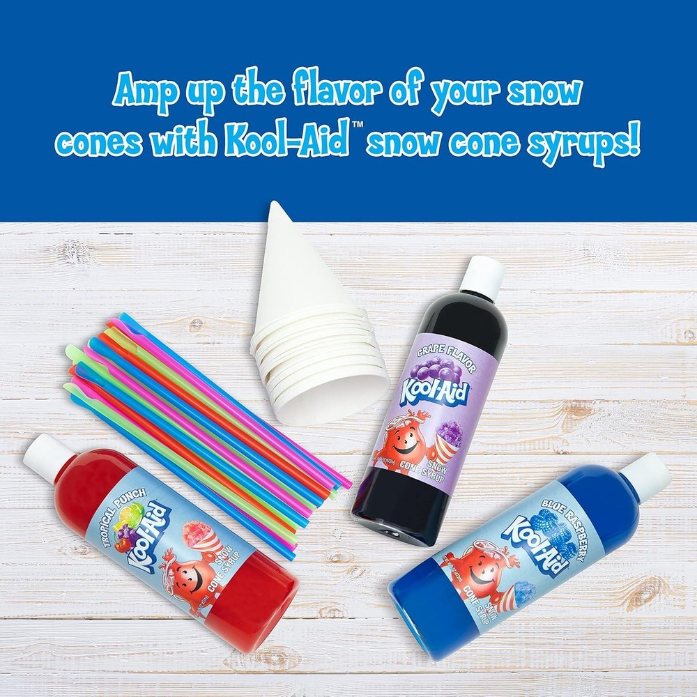 Kool-Aid Shave Ice & Snow Cone Maker Includes Reusable Cup & Two Ice Molds