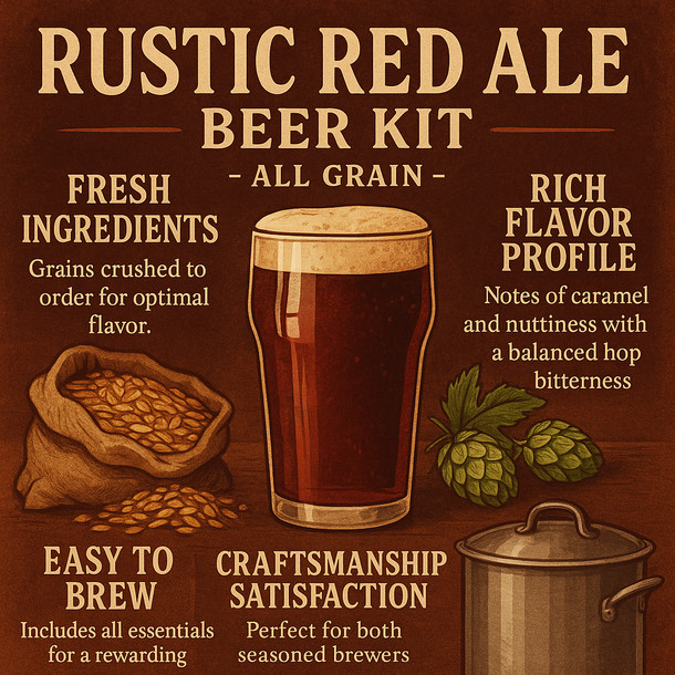 Label Peelers Rustic Red Ale Beer Kit - All Grain