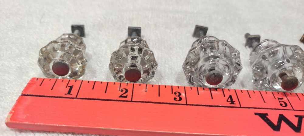 6 Vintage Beautiful Pulls Knobs for Cabinets/Drawer - Antique Crystal