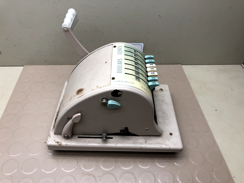 Vintage Paymaster Series S-1000 Check Writer Machine