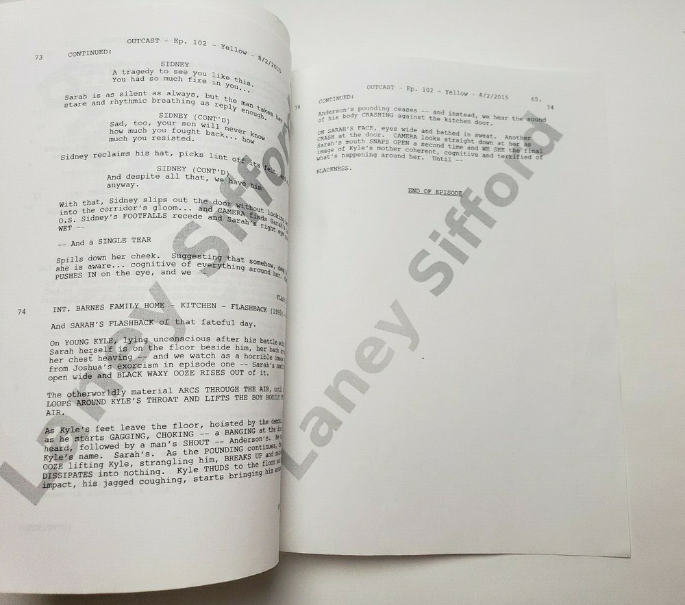 OUTCAST / Jeff Vlaming, 2015 Horror TV Script "(I Remember) When She Loved Me"