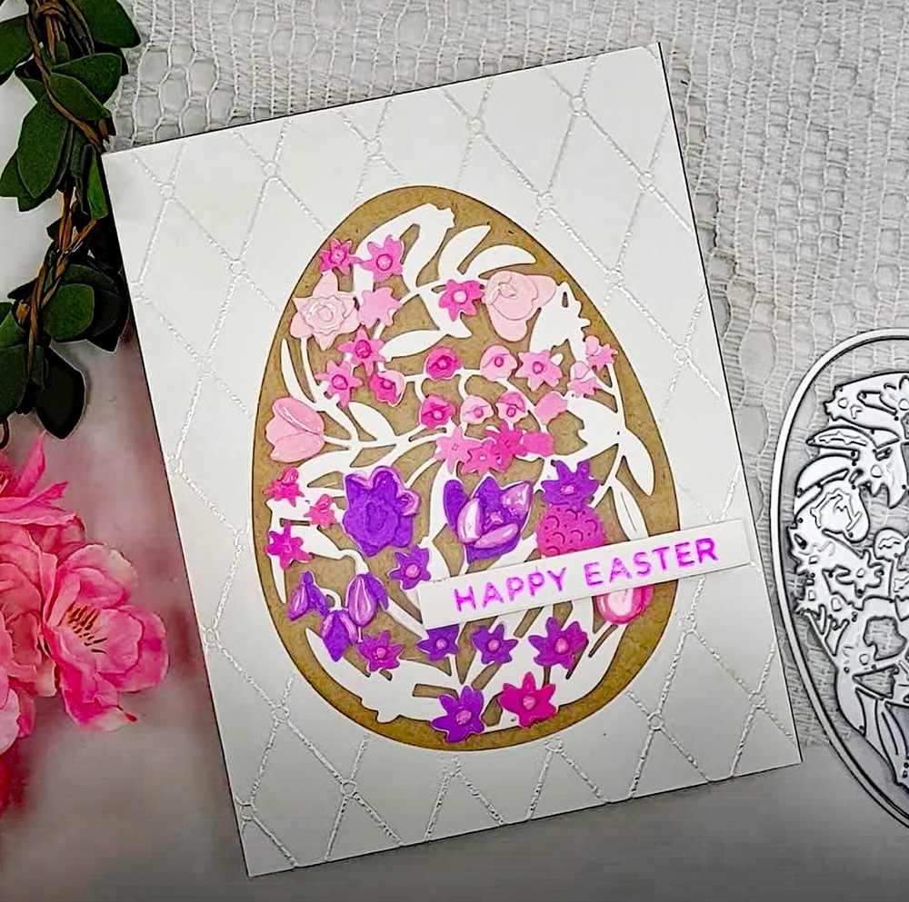 Sizzix Thinlits Intricate Floral Easter Egg 15pc #665818 Retail $20.99 Rushforth